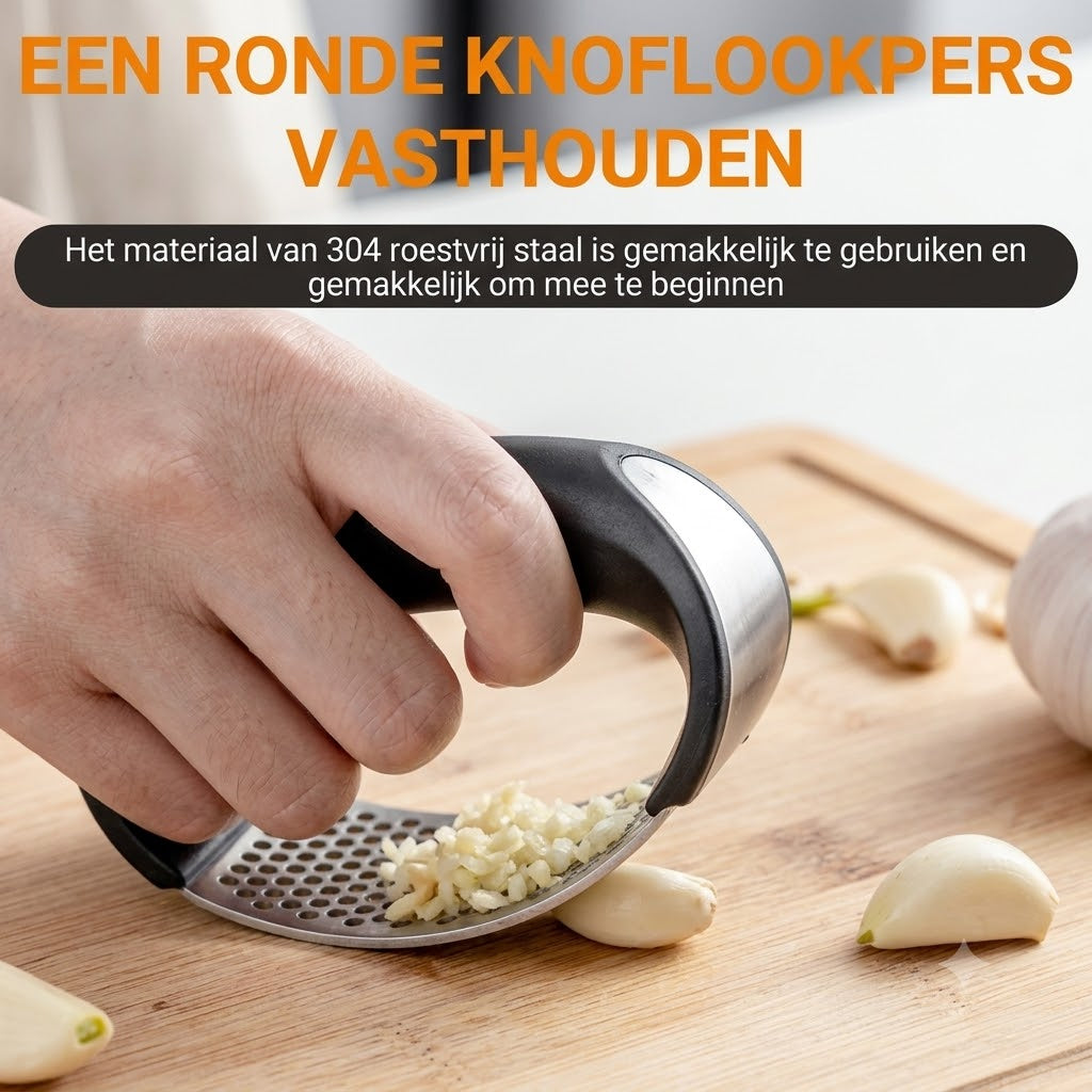 Knoflookpers: Draagbare Roestvrijstalen Knoflookpers