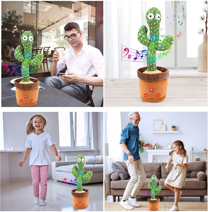 Dansende en Pratende Cactus - Interactief Baby Speelgoed dat je Napraat (Met Muziek & LED Licht)