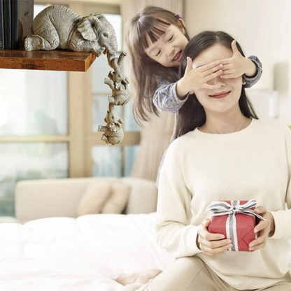 Olifant Vormig hars ornament – symbool voor een hechte familieband