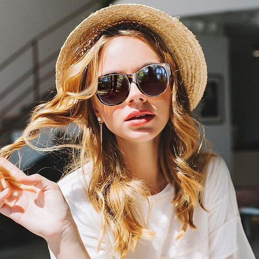 🕶 Nieuwe Oversized Cat-Eye Zonnebril – Gepolariseerde Glazen & UV400 Bescherming