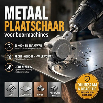 Plaatknipschaar opzetstuk voor boormachine – Elektrische metaalschaar en plaatschaar