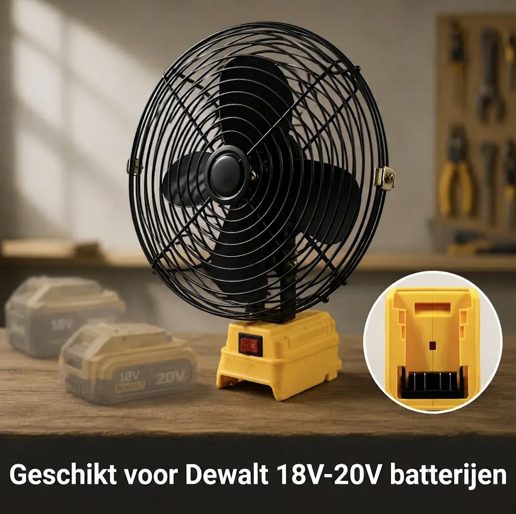 Draagbare Ventilator op Gereedschapsaccu