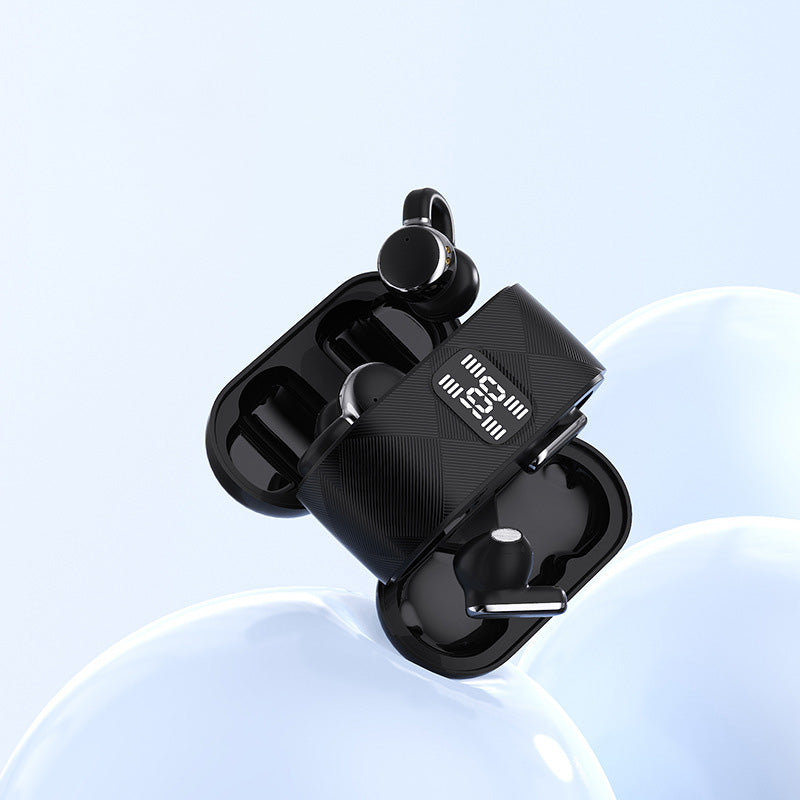 2-in-1 draadloze Bluetooth-oordopjes met oorhaken en oortips – 30 uur afspeeltijd