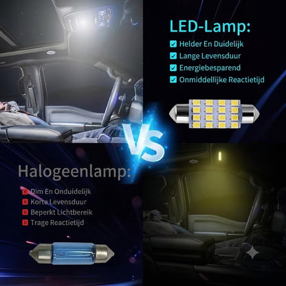 🚗💡42-Delige Auto Interieur Verlichting Set – Ultrabreed Wit Licht voor Plafondverlichting, Leeslampen en Kofferbakverlichting