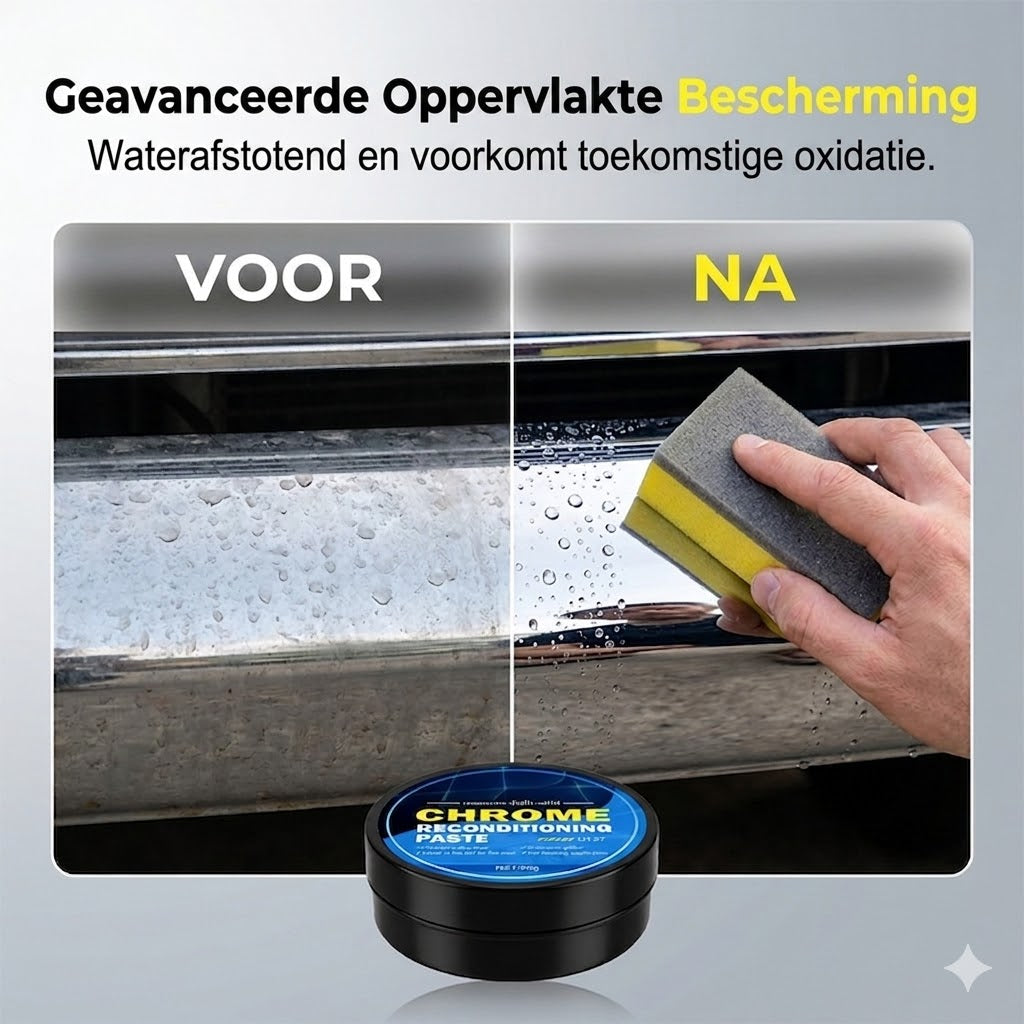 Reparatiepasta voor chroom beplating