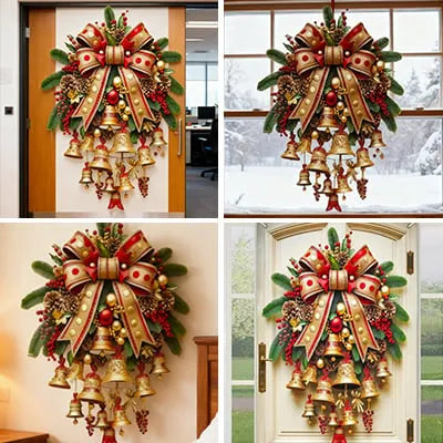 Kerstachtergrond – Kerstklokken