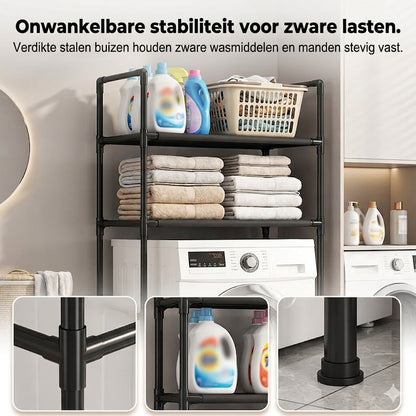Opbergrek voor Badkamer en Wasruimte – Zonder Boren