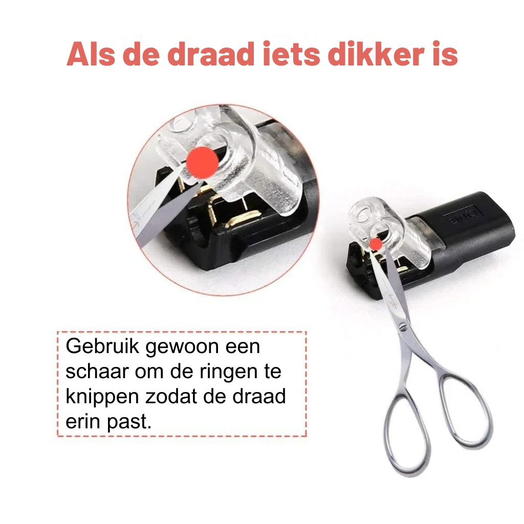 [20 Stuks] Snelle Draadconnectors met Vergrendeling - 2-Polige Stekker Verbinding