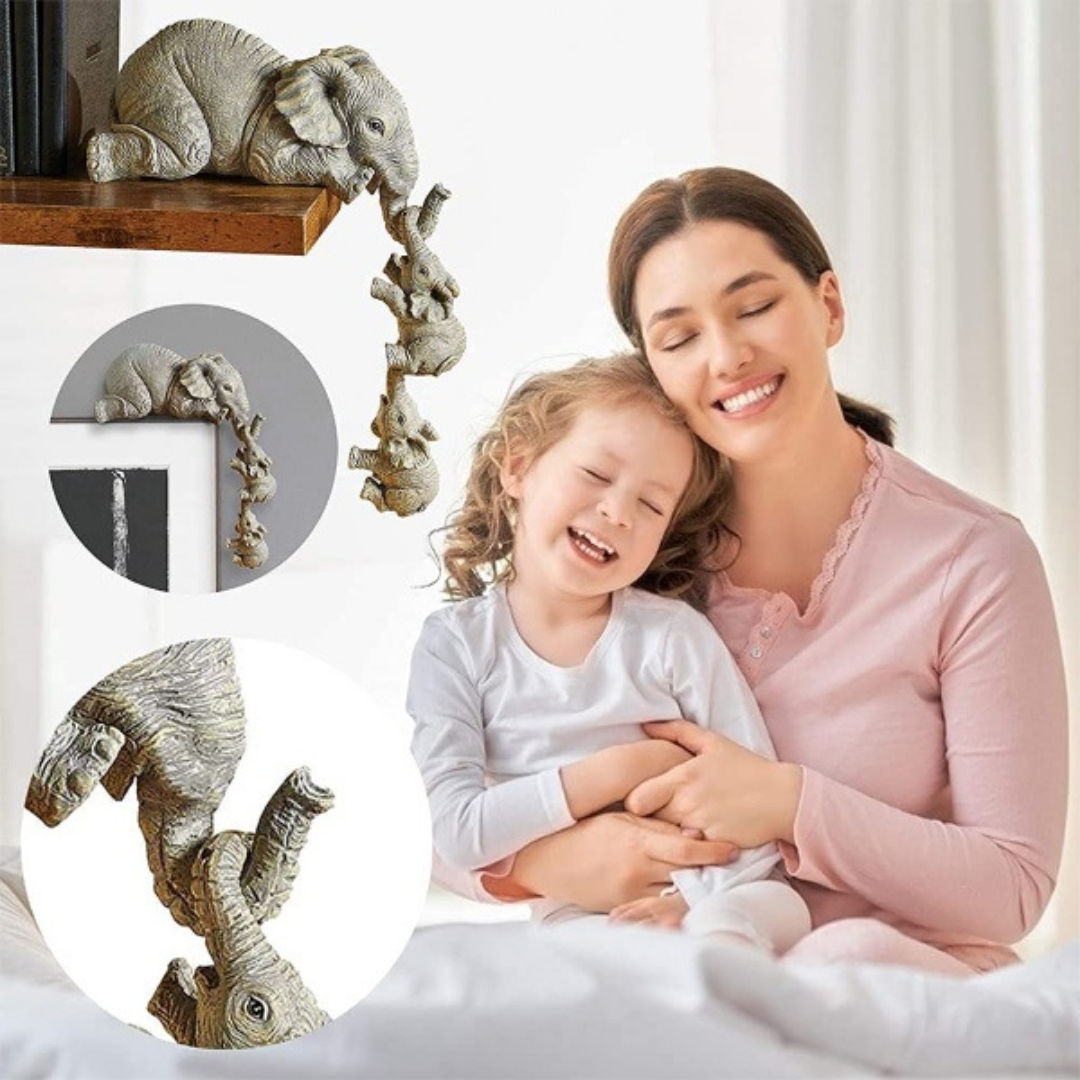 Olifant Vormig hars ornament – symbool voor een hechte familieband