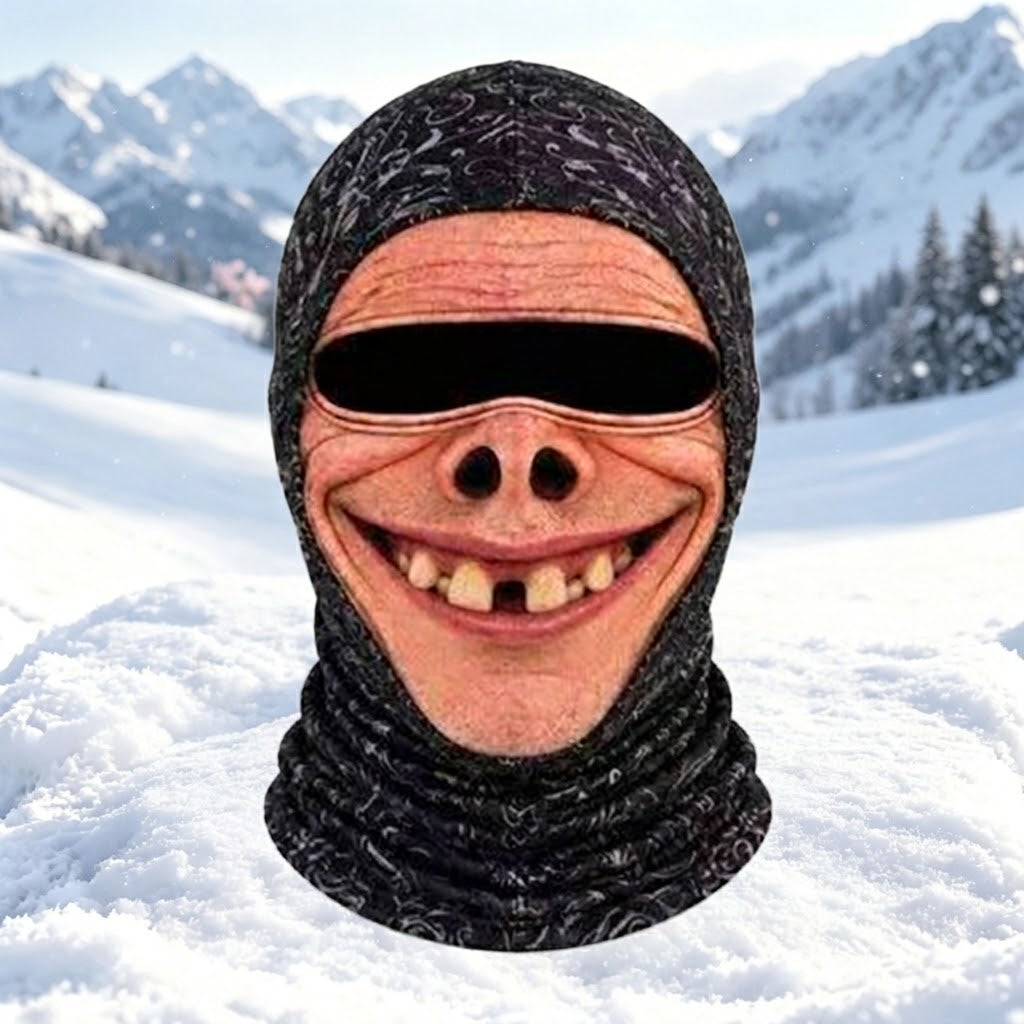 Grappig en ultrarealistisch skimasker