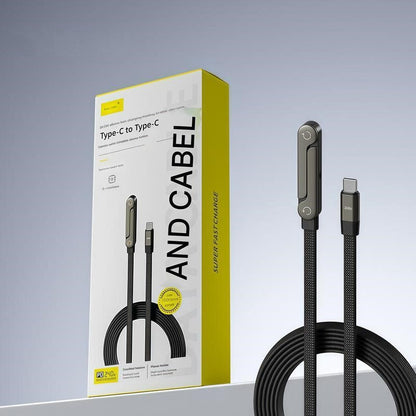 2-in-1 Type-C Oplaadkabel met Onzichtbare Standaard - 240W Supersnel Laden