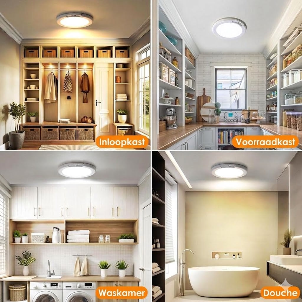 Oplaadbare Plafondlamp met Bewegingssensor - Draadloos - Inclusief Afstandsbediening