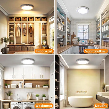 Oplaadbare Plafondlamp met Bewegingssensor - Draadloos - Inclusief Afstandsbediening