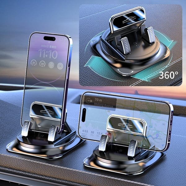 360° draaibare telefoonhouder voor in de auto