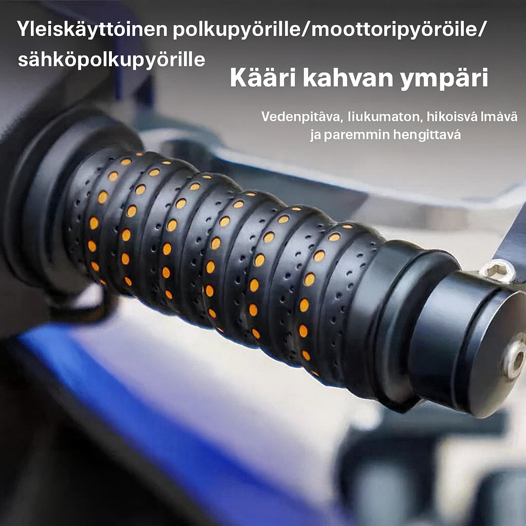 Ergonomiset moottoripyörän kahvat painepisteprofiililla