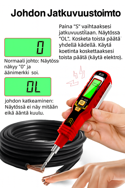 Digitaalinen kosketukseton jännitetesteri (LCD-näyttö)