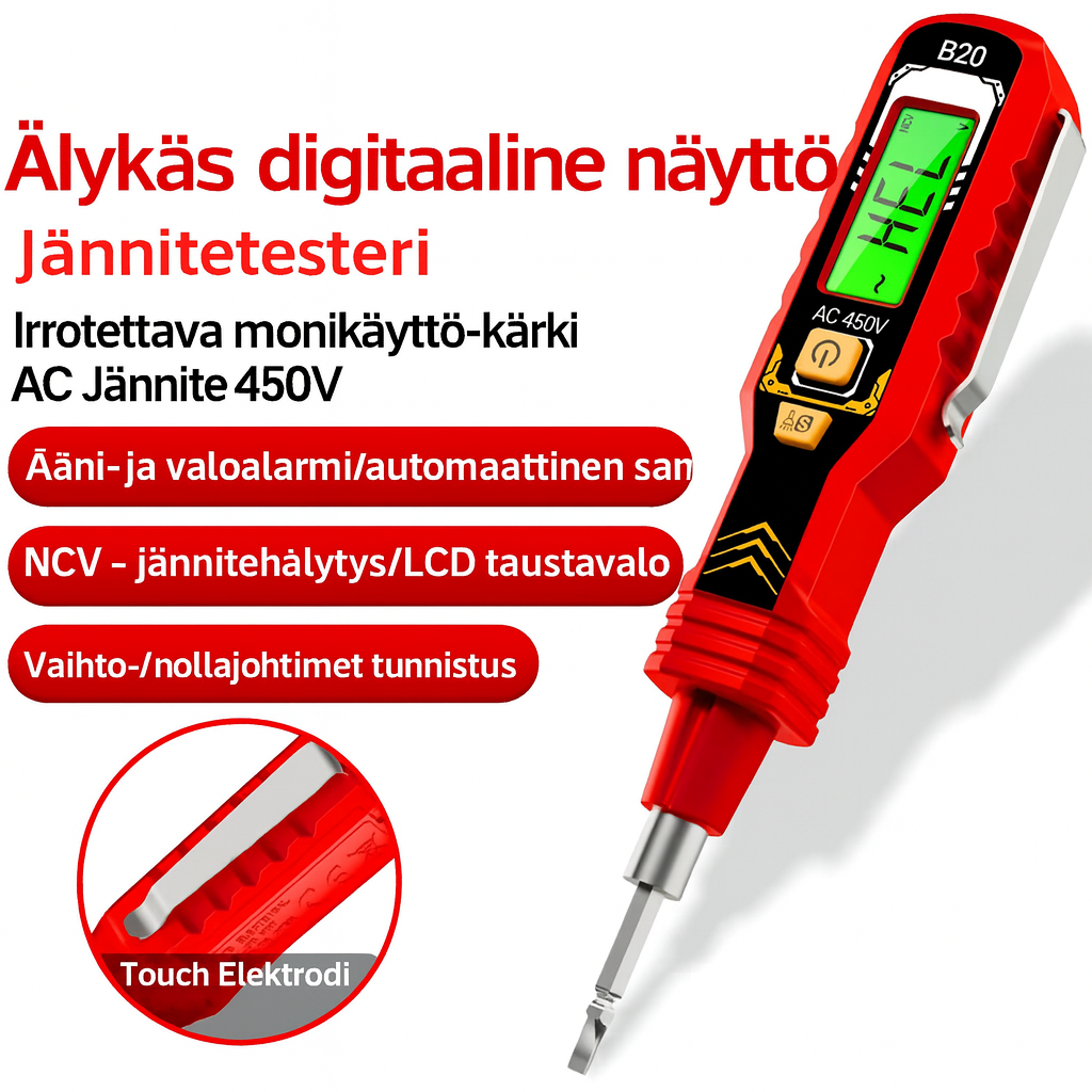 Digitaalinen kosketukseton jännitetesteri (LCD-näyttö)