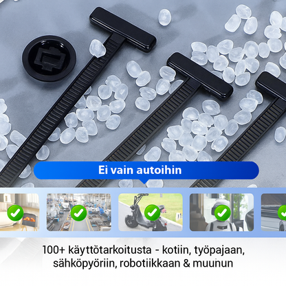 Uudelleenkäytettävät nyloniset kaapelinsiteet – 50 kappaleen setti