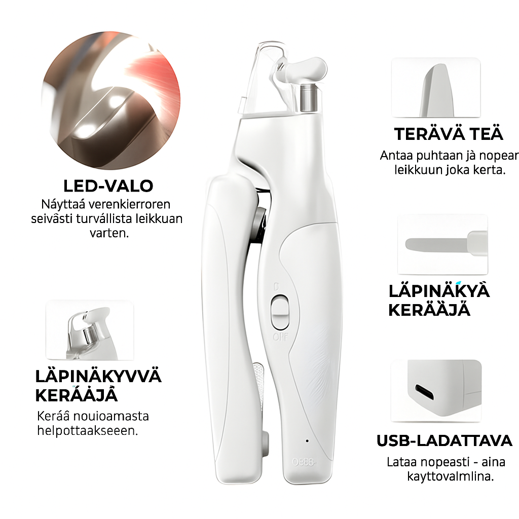 Safeclip™ ergonominen ja turvallinen kynsileikkuri