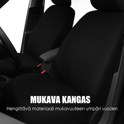 Kestävä auton istuinsuojasetti (renkaan kulutuspinnan näköinen)