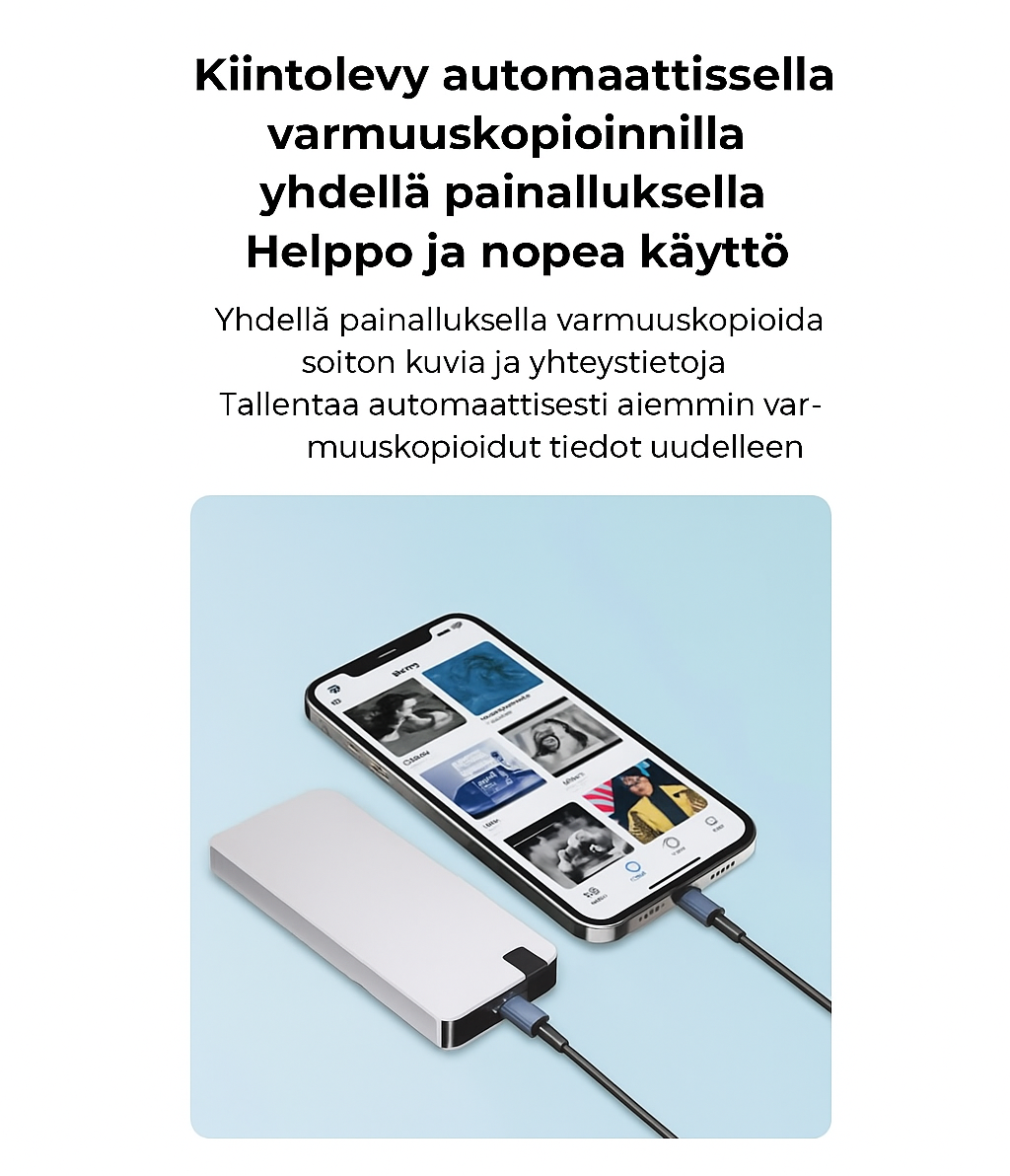 Nopea ulkoinen SSD (USB 3.0)