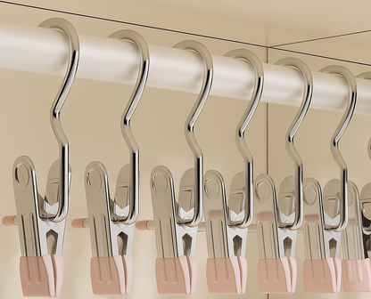 Ruostumattomat pyykkipojat – 12 kestävän klipsin setti