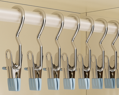 Ruostumattomat pyykkipojat – 12 kestävän klipsin setti