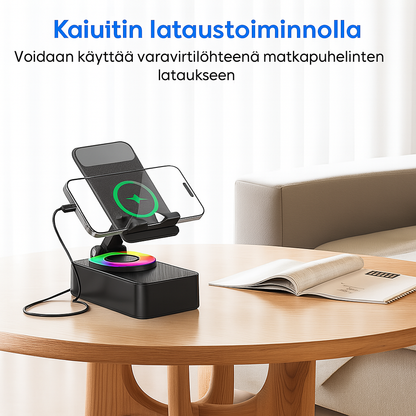 5-in-1 Bluetooth-kaiutin puhelintelineellä