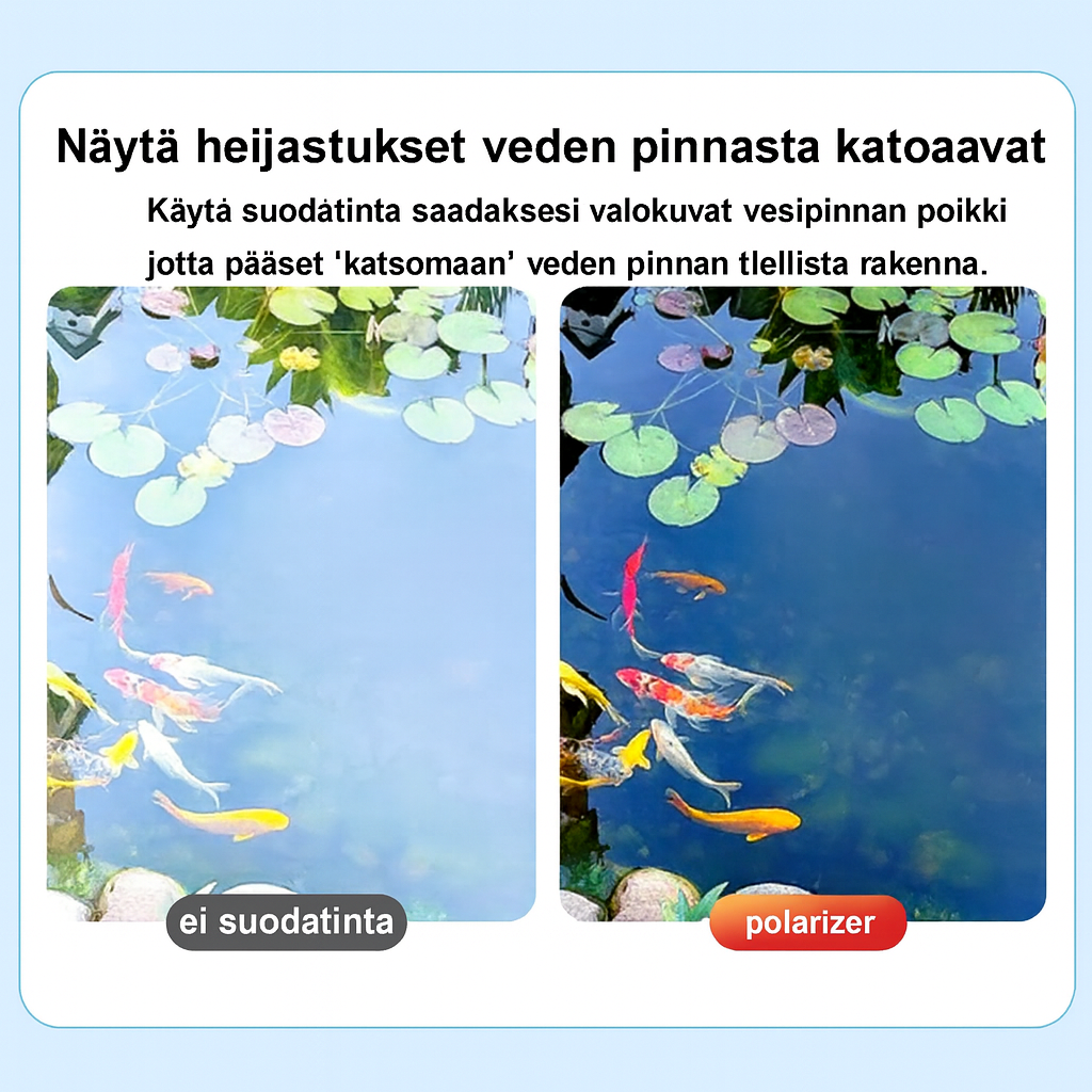 Erittäin ohut linssi heijastusten poistamiseen – HD-suodatin mobiilikuvaukseen