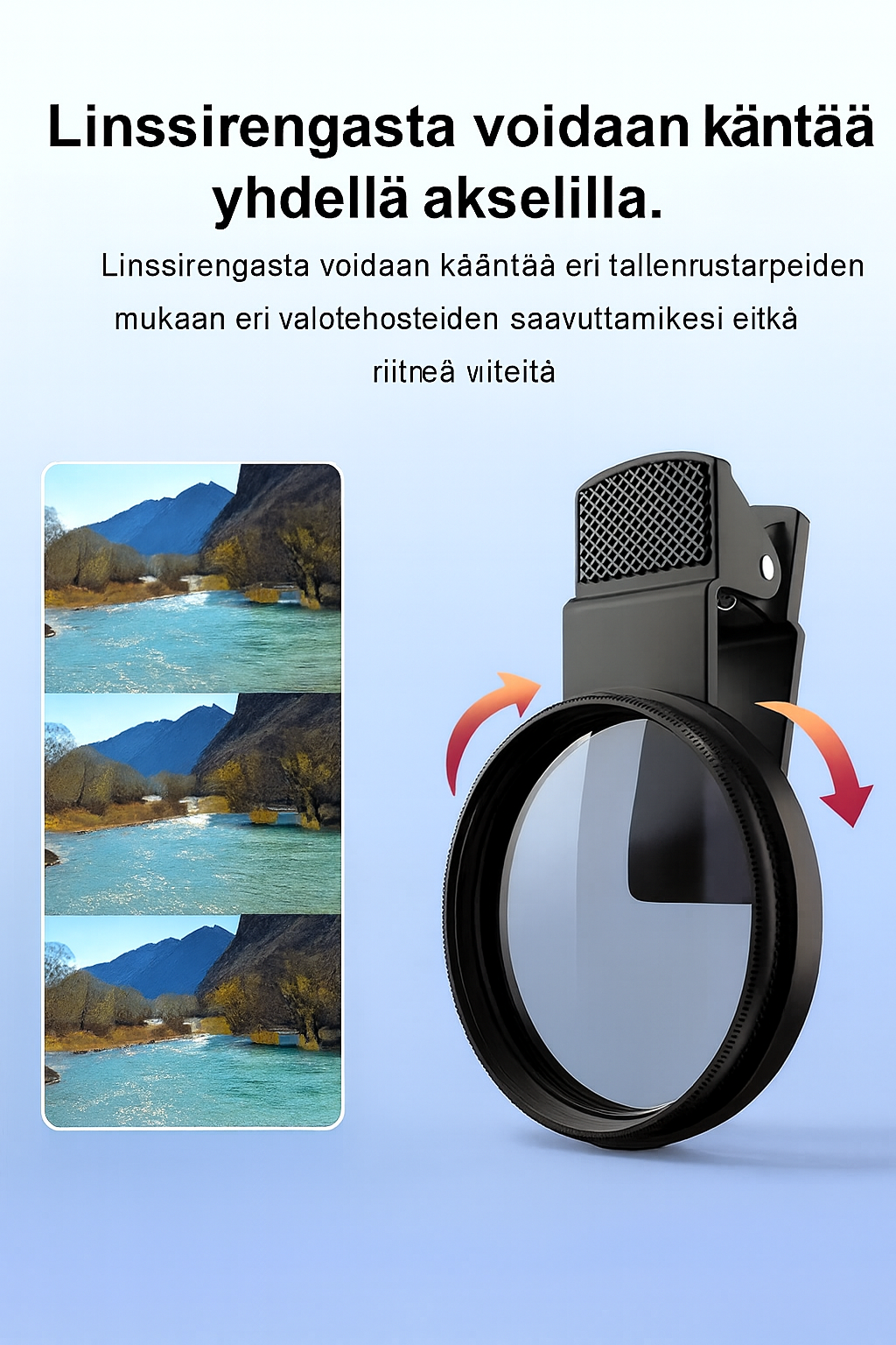 Erittäin ohut linssi heijastusten poistamiseen – HD-suodatin mobiilikuvaukseen