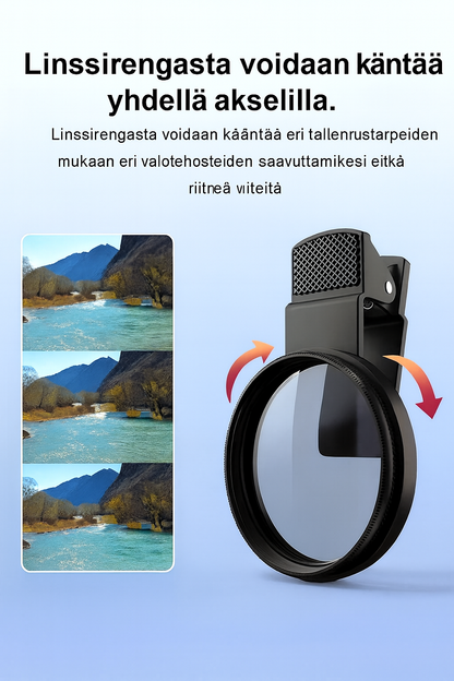 Erittäin ohut linssi heijastusten poistamiseen – HD-suodatin mobiilikuvaukseen