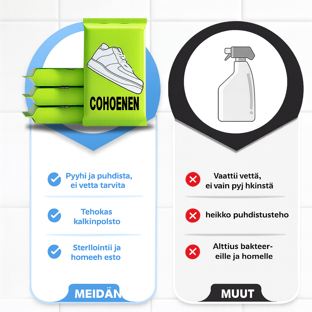 Nopeasti puhdistavat kenkäliinat – 1 setti (3 kappaletta)