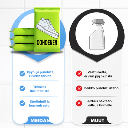 Nopeasti puhdistavat kenkäliinat – 1 setti (3 kappaletta)