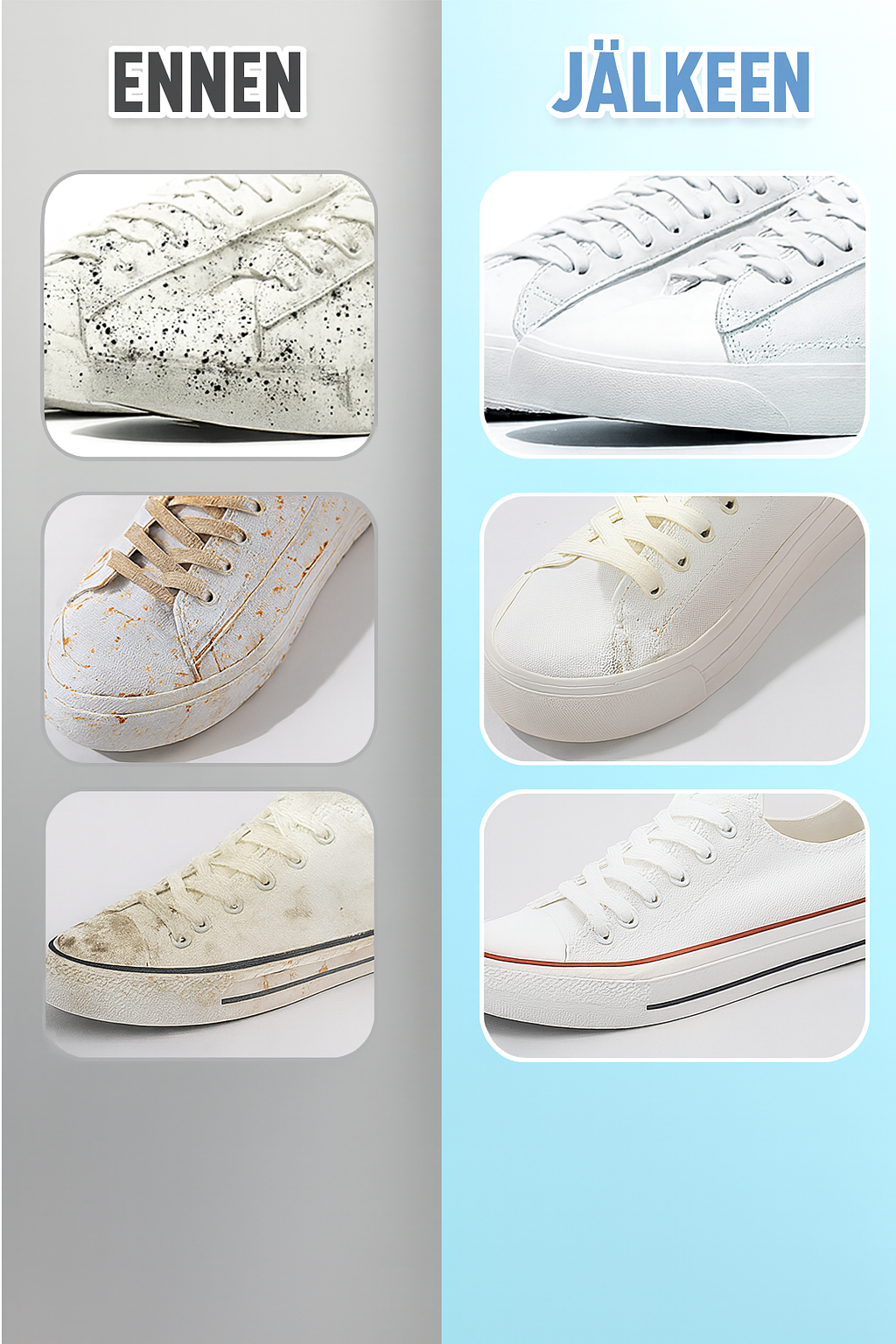 Nopeasti puhdistavat kenkäliinat – 1 setti (3 kappaletta)