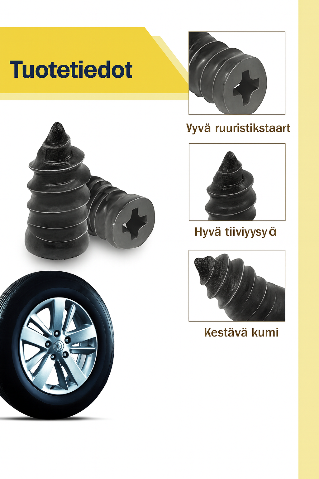 Tyhjiömäiset renkaanpaikkauskumitapit