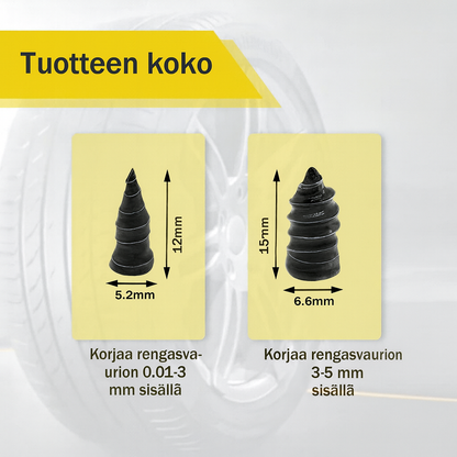 Tyhjiömäiset renkaanpaikkauskumitapit