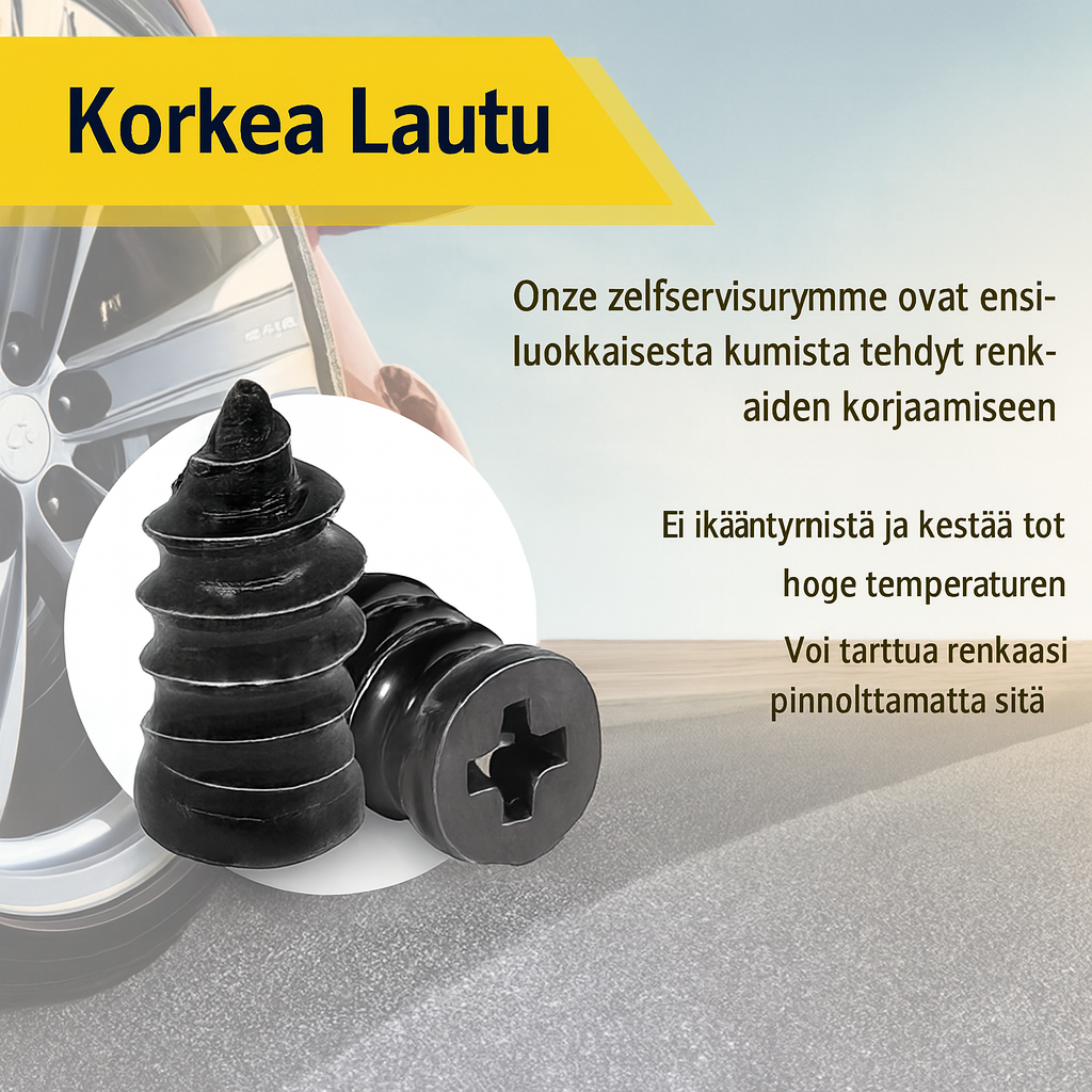 Tyhjiömäiset renkaanpaikkauskumitapit