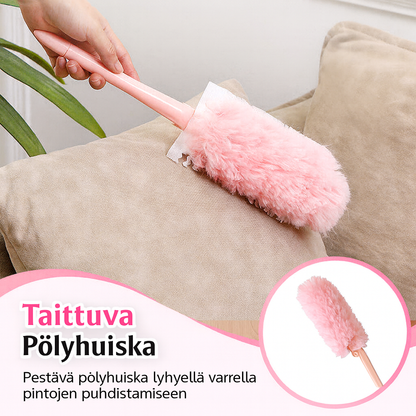 Taitettava ja pestävä pölyhuiska pintojen puhdistukseen