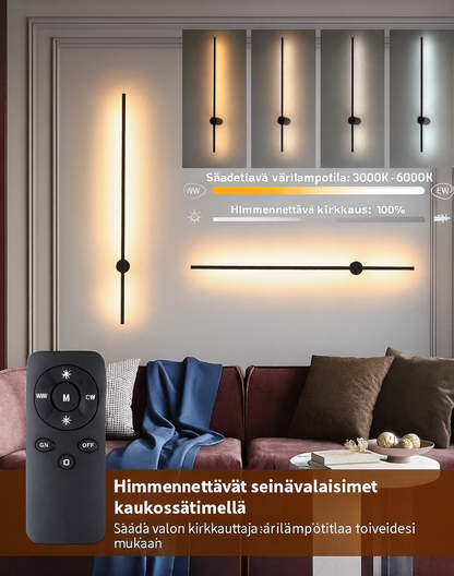 Langaton seinälamppu modernilla designilla
