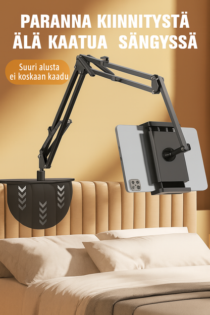 Piilotettu sänkyteline – Säädettävä pidike puhelimelle ja tabletille