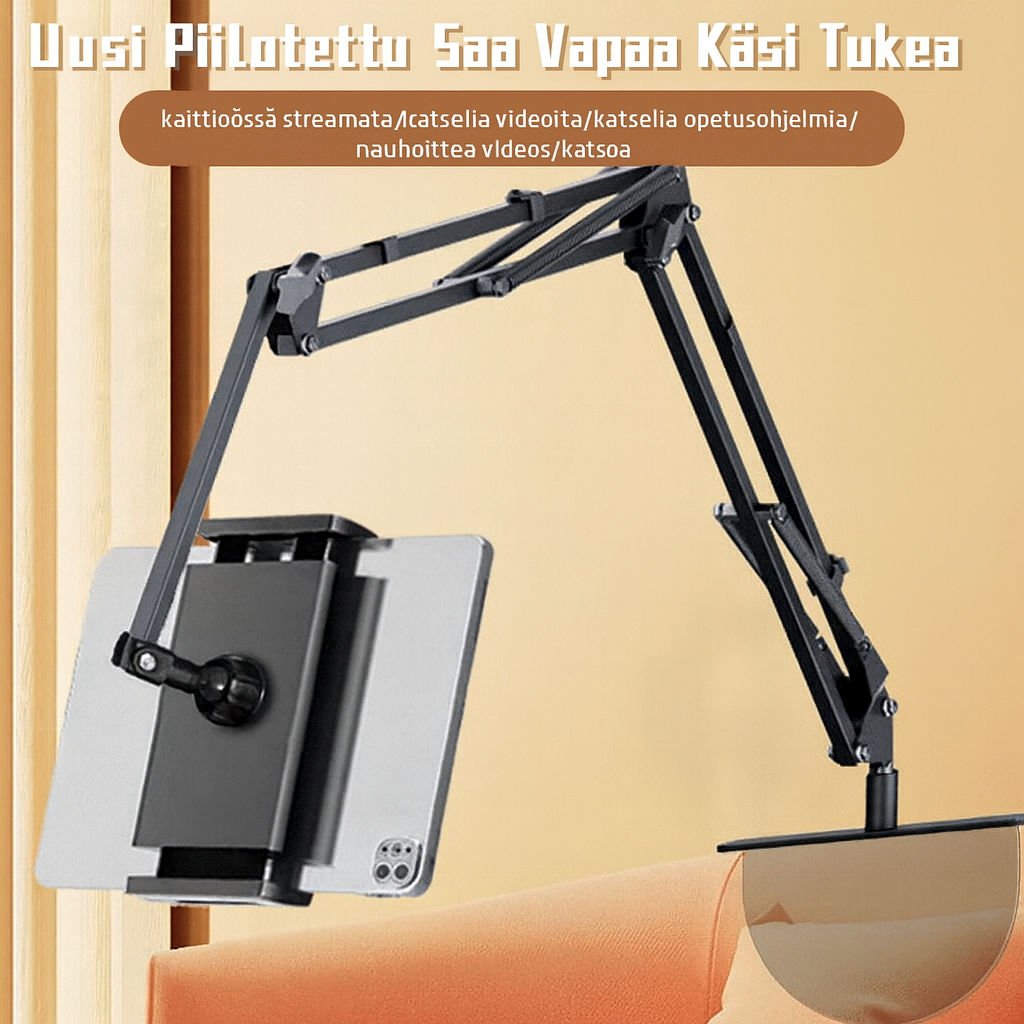 Piilotettu sänkyteline – Säädettävä pidike puhelimelle ja tabletille