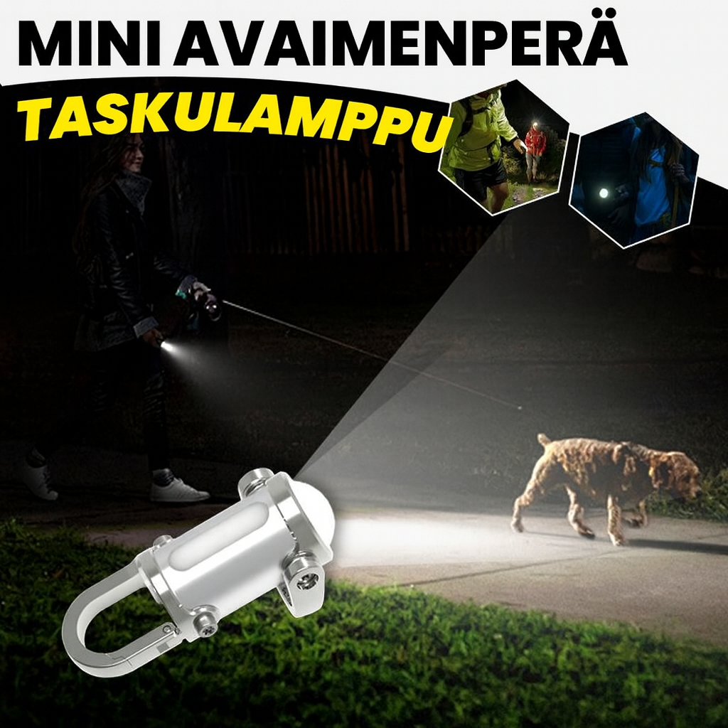 1200LM Mini Avaimenperälamppu – Erittäin kirkas ja vedenpitävä