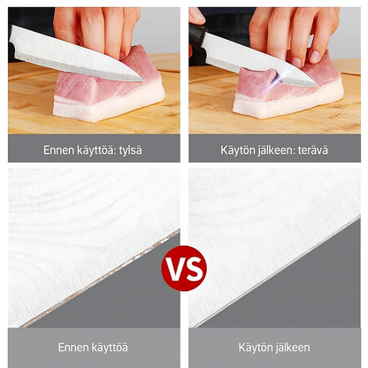 Mini-veitsenteroitin imukupilla – Kompakti ja turvallinen teroitus