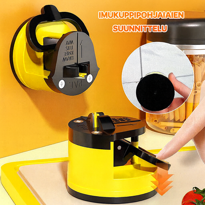 Mini-veitsenteroitin imukupilla – Kompakti ja turvallinen teroitus