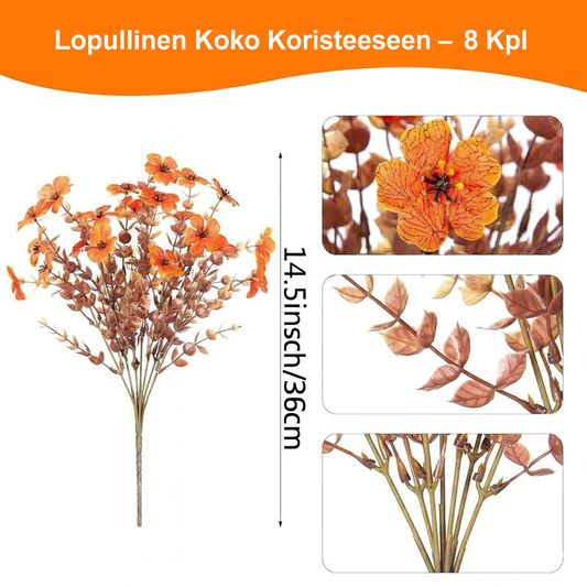 Tekokukkia puutarhakoristeluun – 8 kappaleen ulkosarja