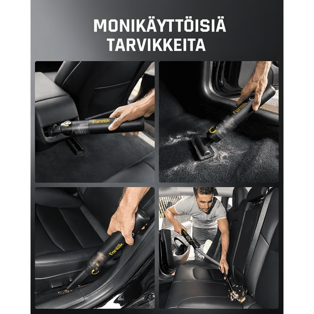 Kannettava mini-imuri 12000 Pa teholla ja pikalatauksella