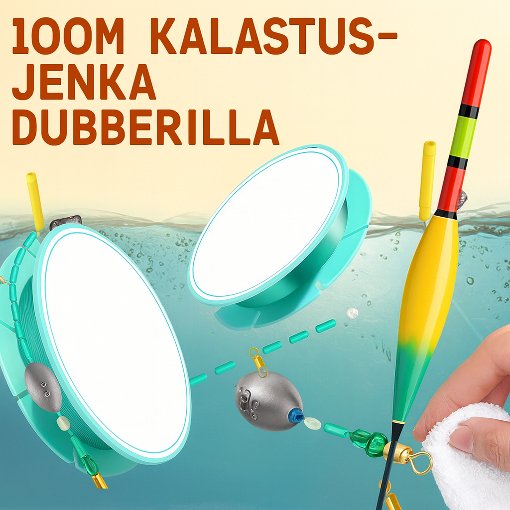 Valmis kalastuslanka (100 m) koho mukana