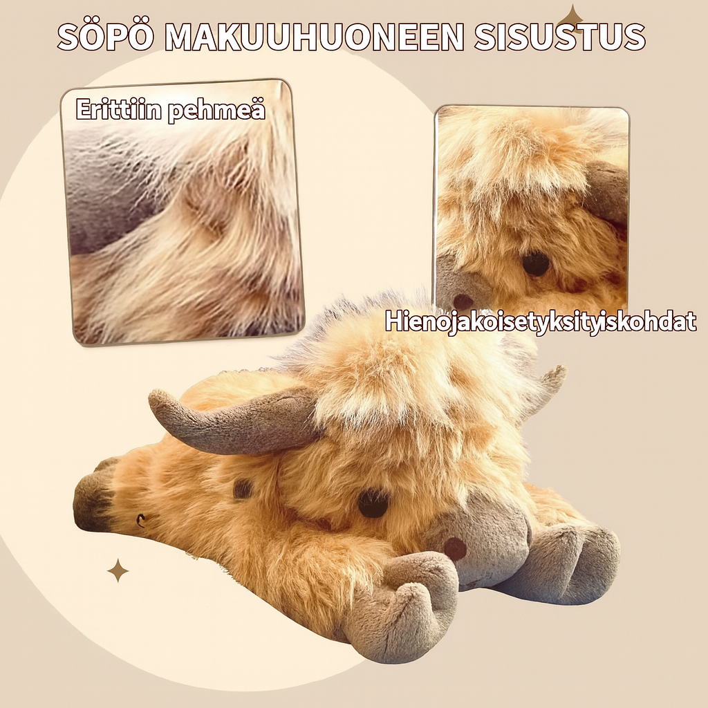 Söpö Highland-karjan pehmolelu