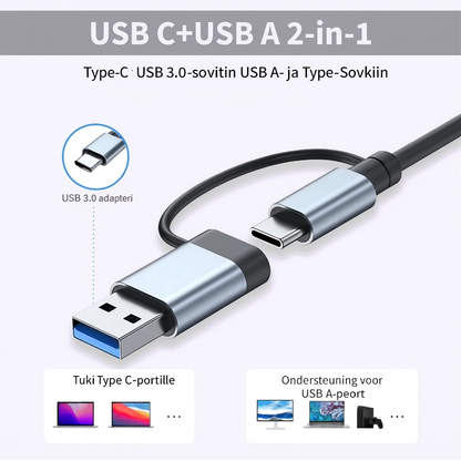 8-in-2 USB-hub