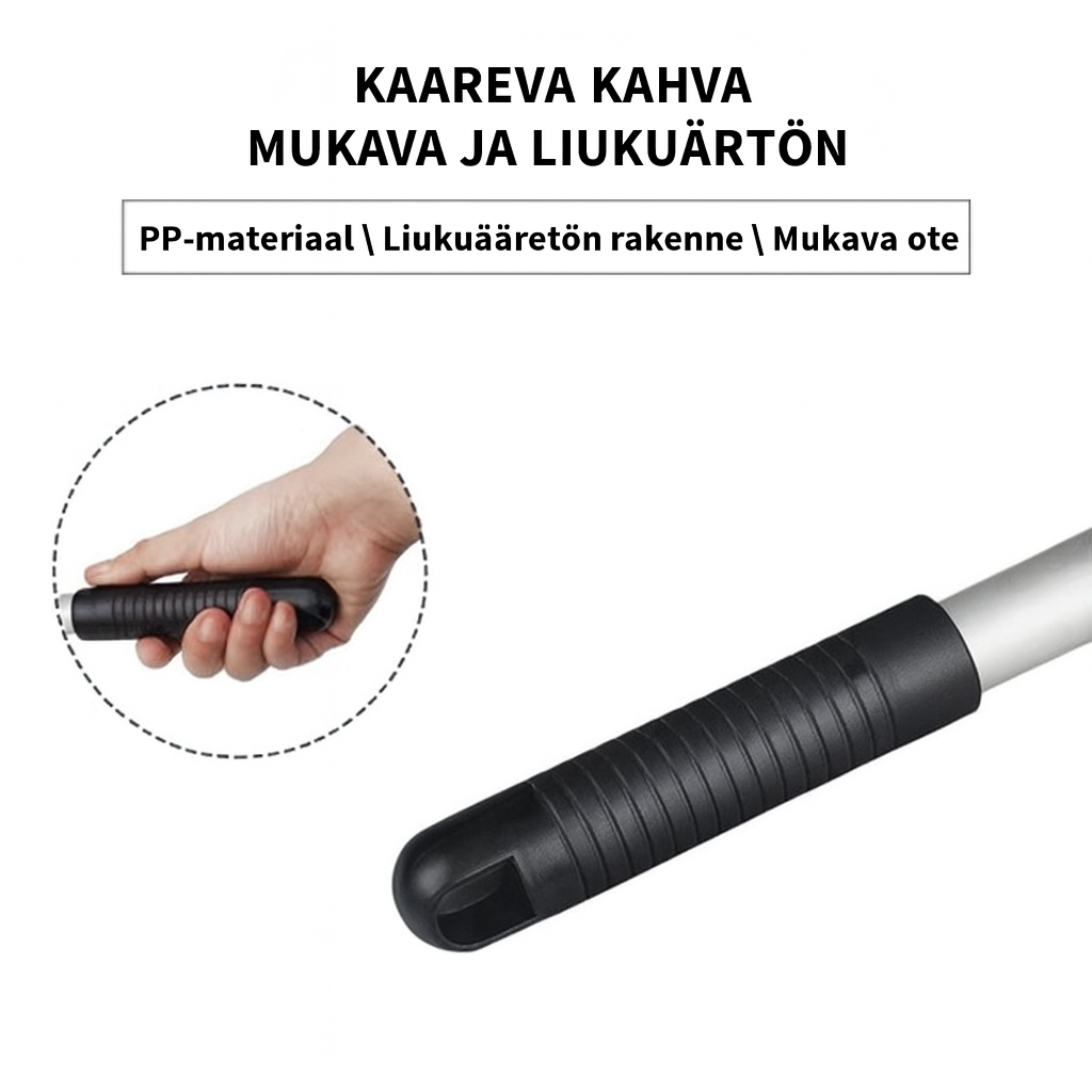 Auton ikkunanpesin – Teleskooppivarsi ja 180° kääntyvä pää